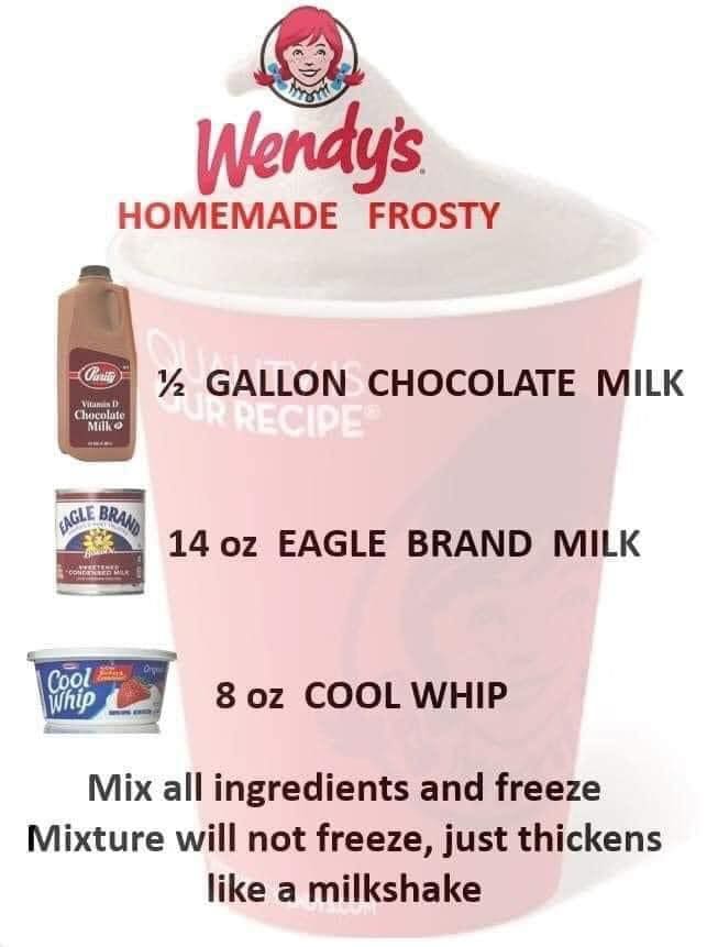 HOMEMADE WENDY’S FROSTY