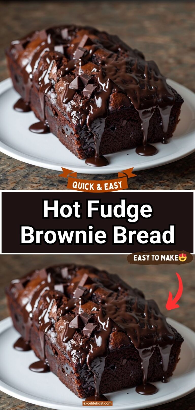 Hot Fudge Brownie Bread