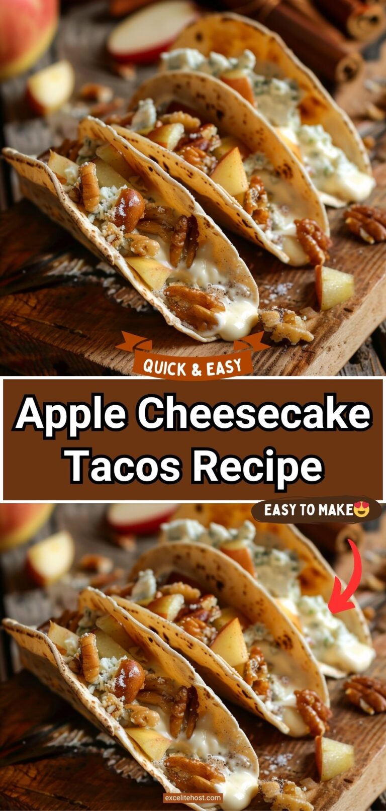 Apple Cheesecake Tacos