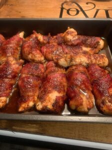 Chicken breasts stuffed with broccoli and cheddar cheese Bacon Wrapped Chicken Tenders