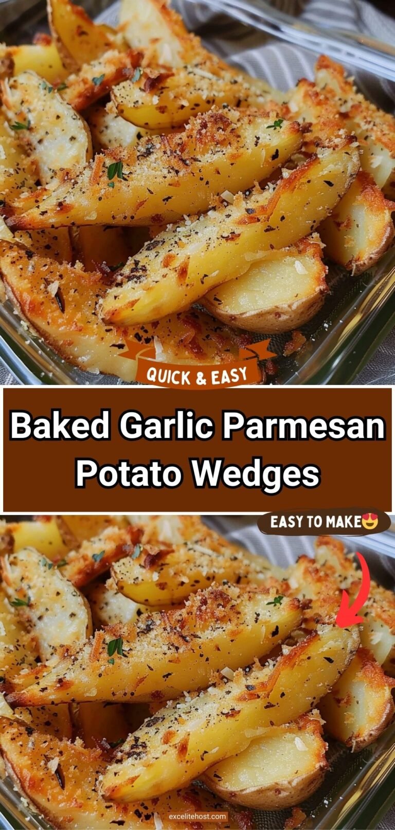 Baked Garlic Parmesan Potato Wedges