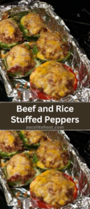 Beef and Rice Stuffed Peppers