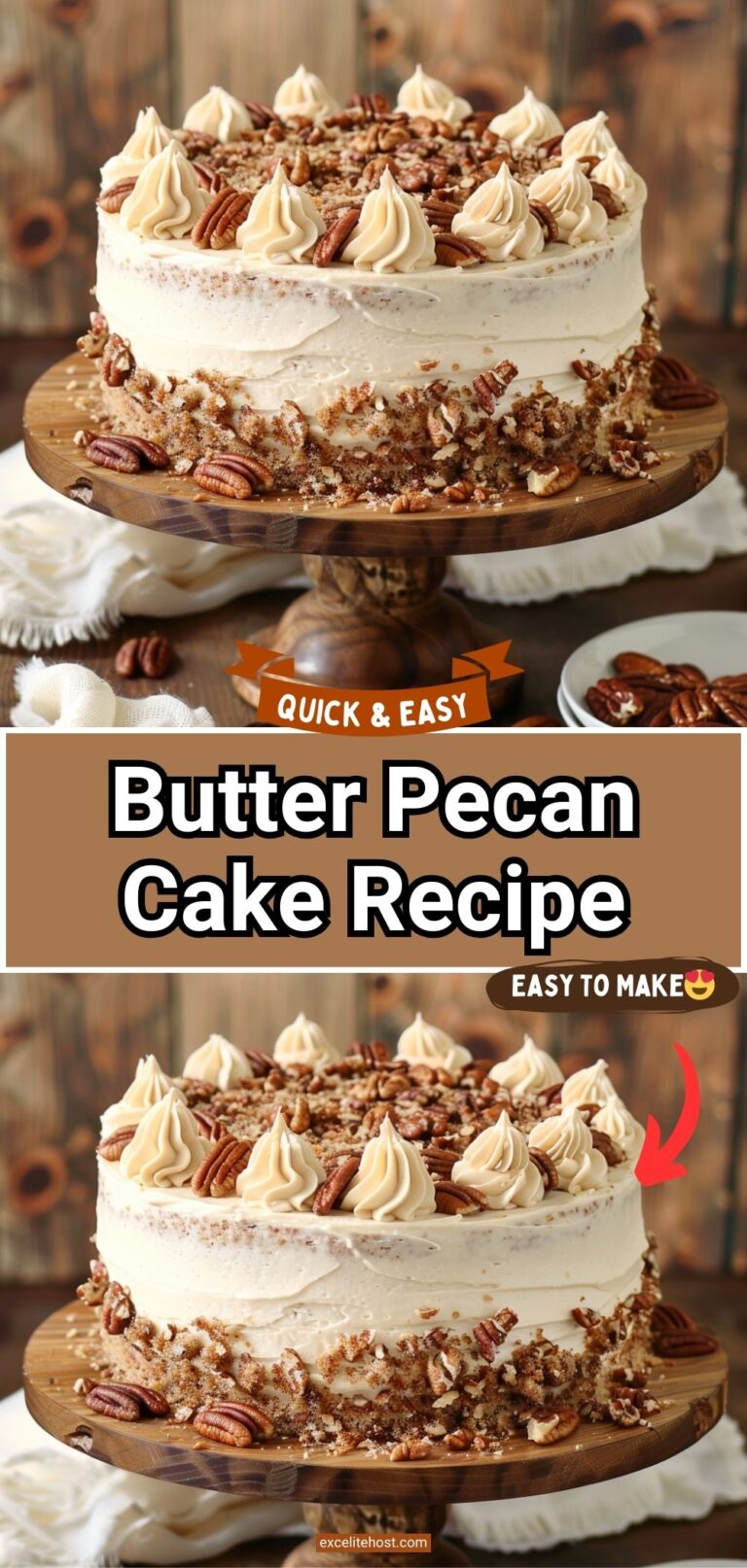 Butter Pecan Cake Recipe