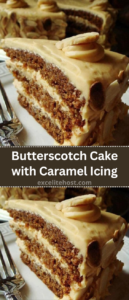 Butterscotch Cake with Caramel Icing