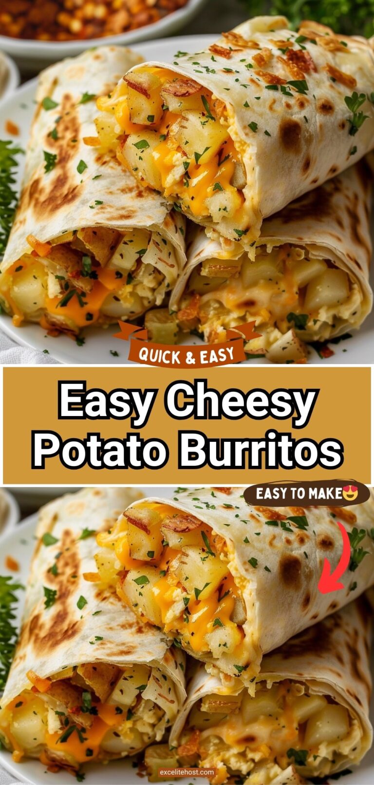 Cheesy Potato Burritos