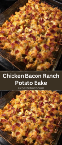 Chicken Bacon Ranch Potato Bake