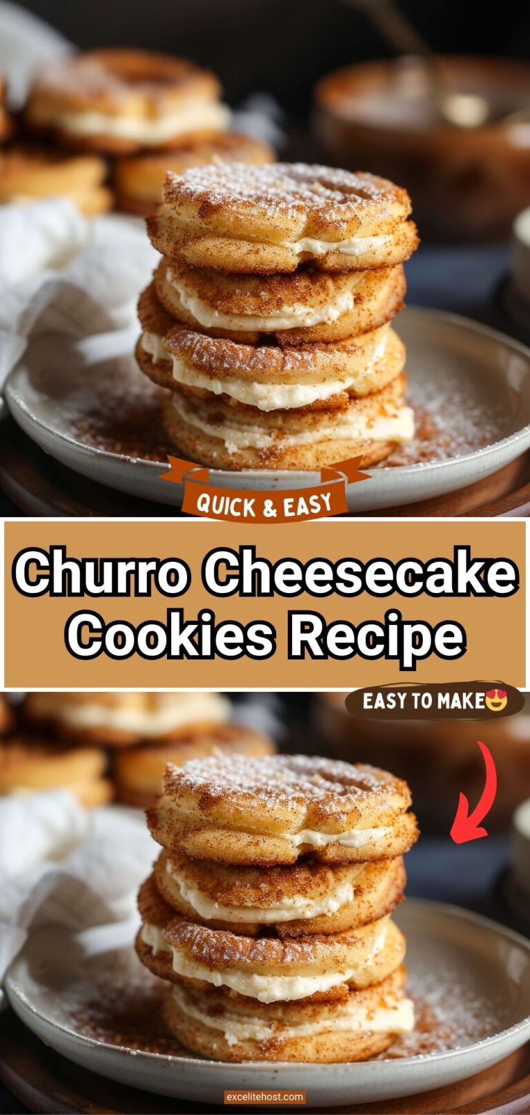 Churro Cheesecake Cookies