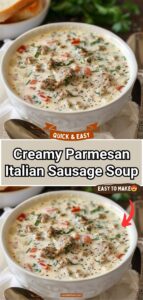 Creamy Parmesan Italian Sausage Soup
