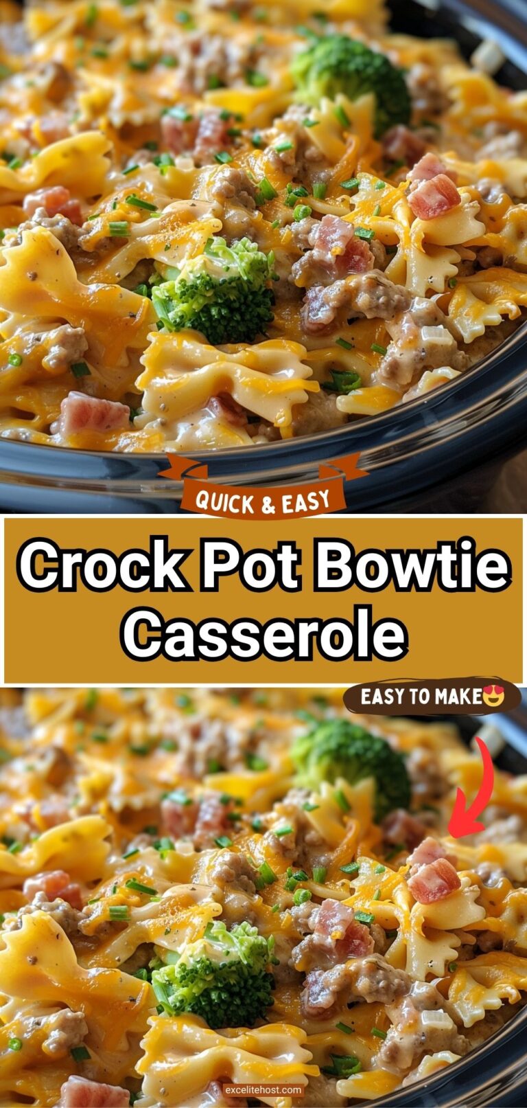 Crock Pot Bowtie Casserole