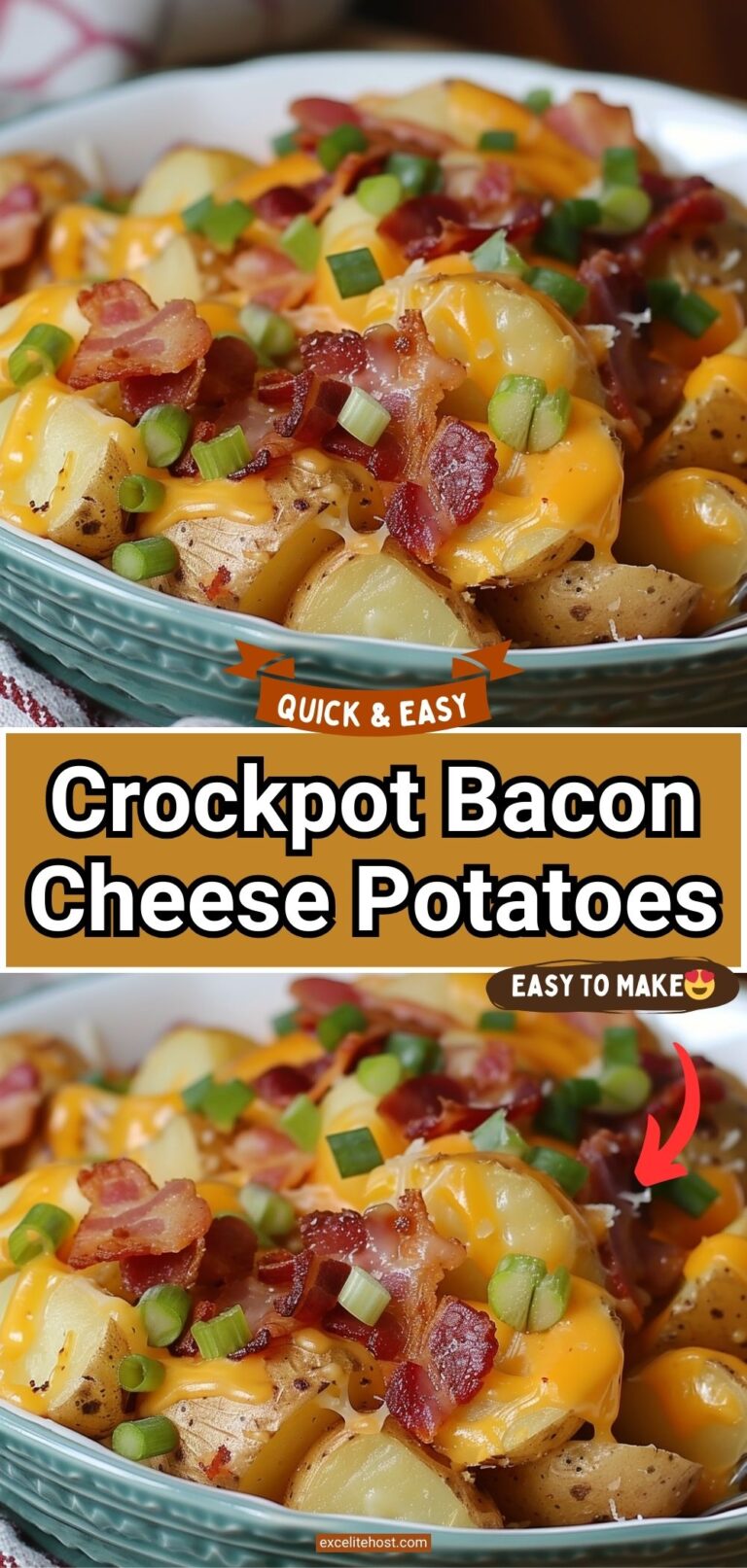 Crockpot Bacon Cheese Potatoes
