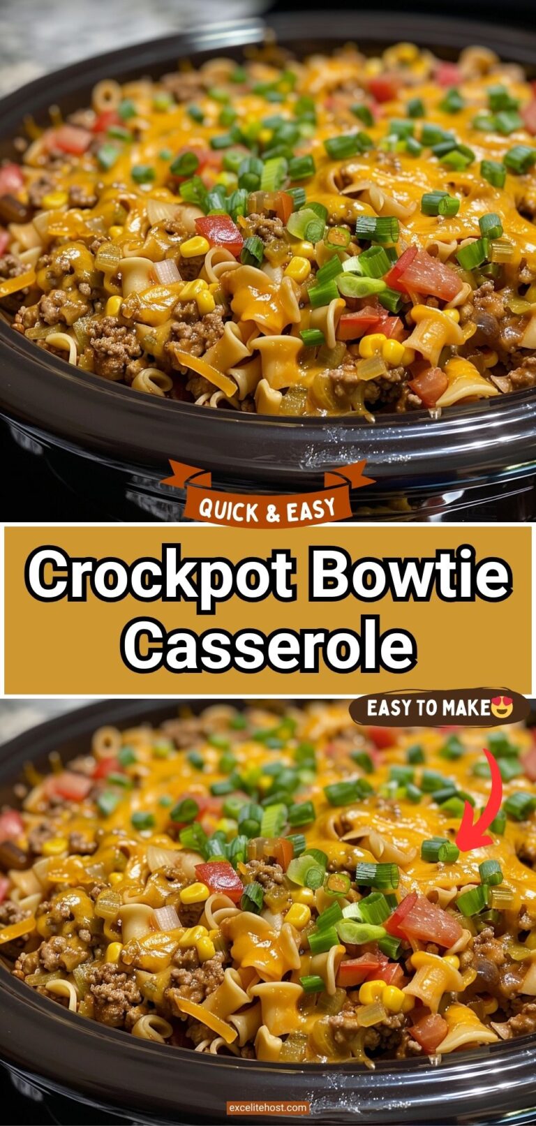 Crockpot Bowtie Casserole