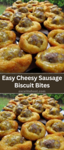 Homemade sausage biscuit bites