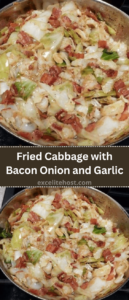 Fried Cabbage with Bacon Onion and Garlic