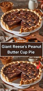 Giant Reese’s Peanut Butter Cup Pie Giant Reese’s Peanut Butter Cup Pie