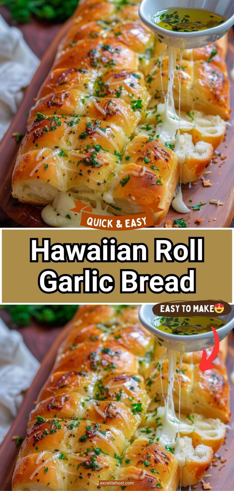 Hawaiian Roll Garlic Bread