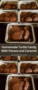 Homemade Turtle Candy With Pecans and Caramel Homemade Turtle Candy With Pecans and Caramel