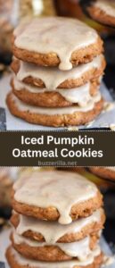 Iced Pumpkin Oatmeal Cookies Iced Pumpkin Oatmeal Cookies