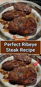 Juicy Ribeye Steak with Garlic Herb Butter