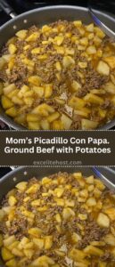 Mom’s Picadillo Con Papa. Ground Beef with Potatoes Mom’s Picadillo Con Papa. Ground Beef with Potatoes