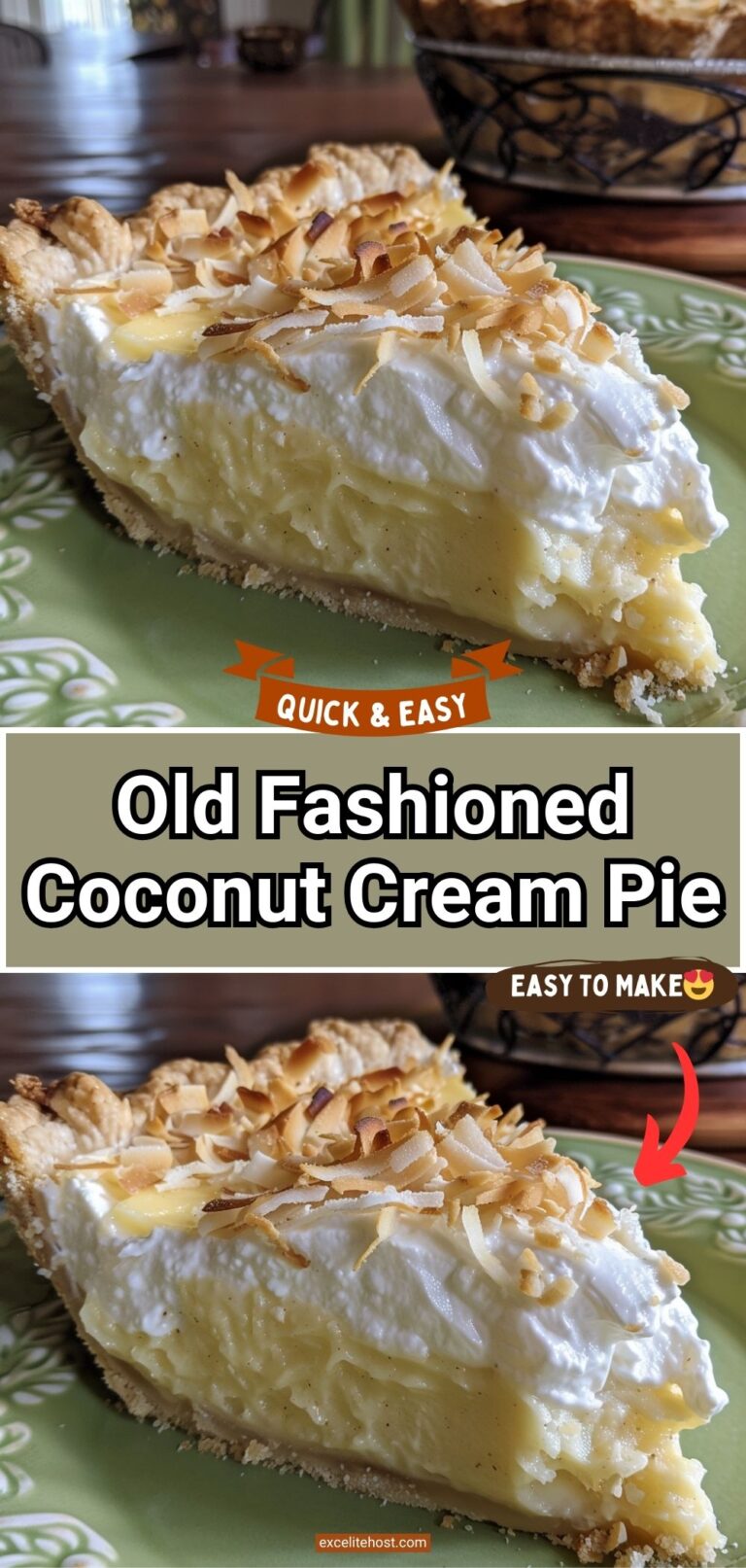 Old Fashioned Coconut Cream Pie