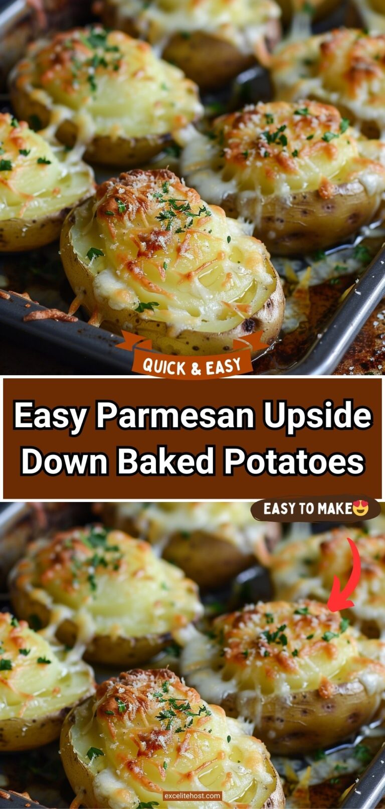 Parmesan Upside Down Baked Potatoes