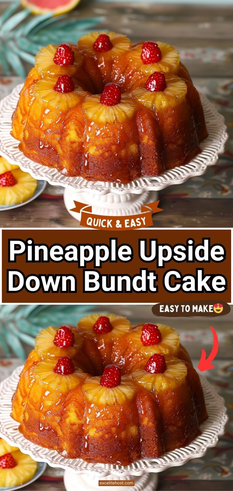 Pineapple Upside Down Bundt Cake