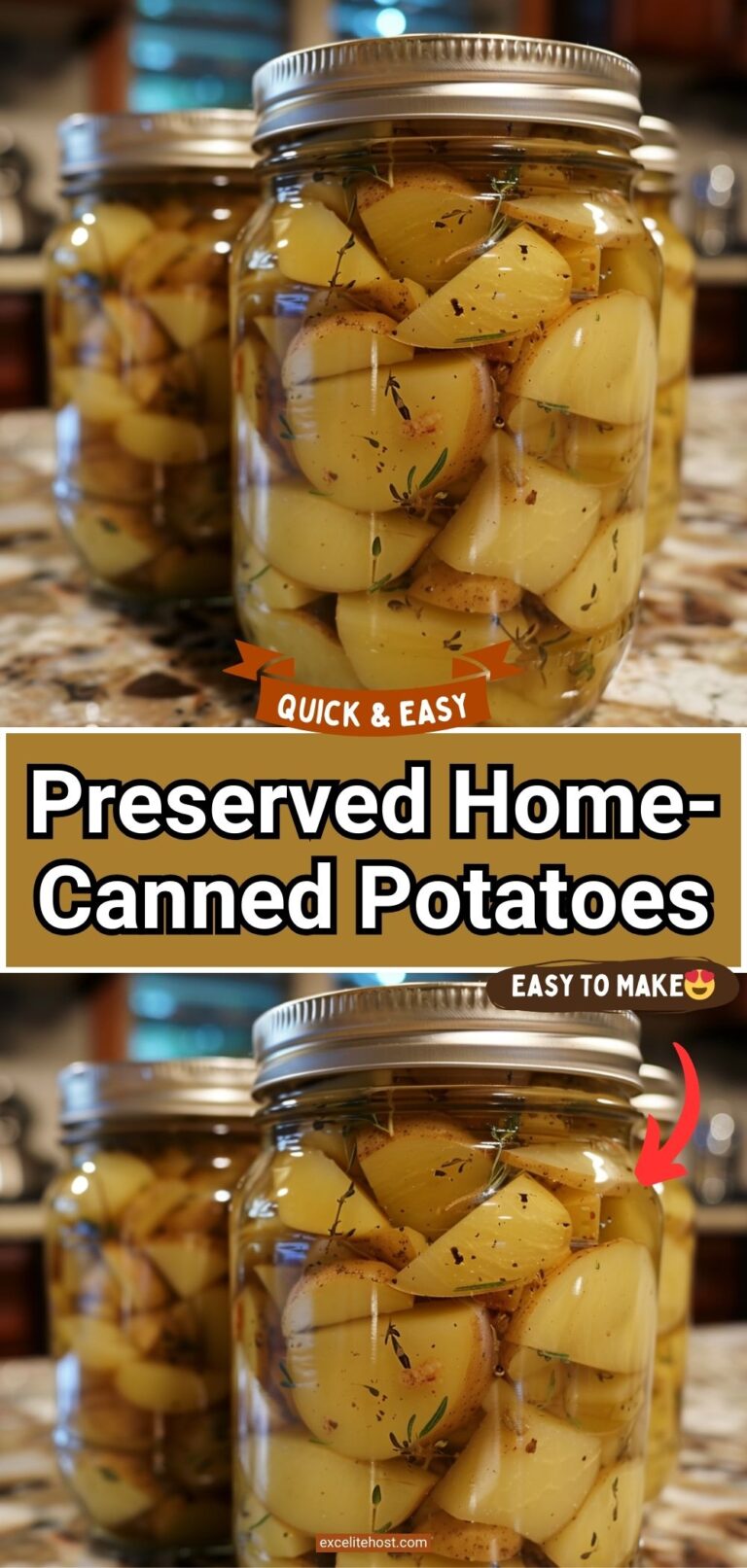 Preserved Home-Canned Potatoes