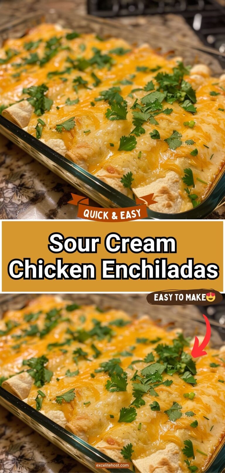 Sour Cream Chicken Enchiladas