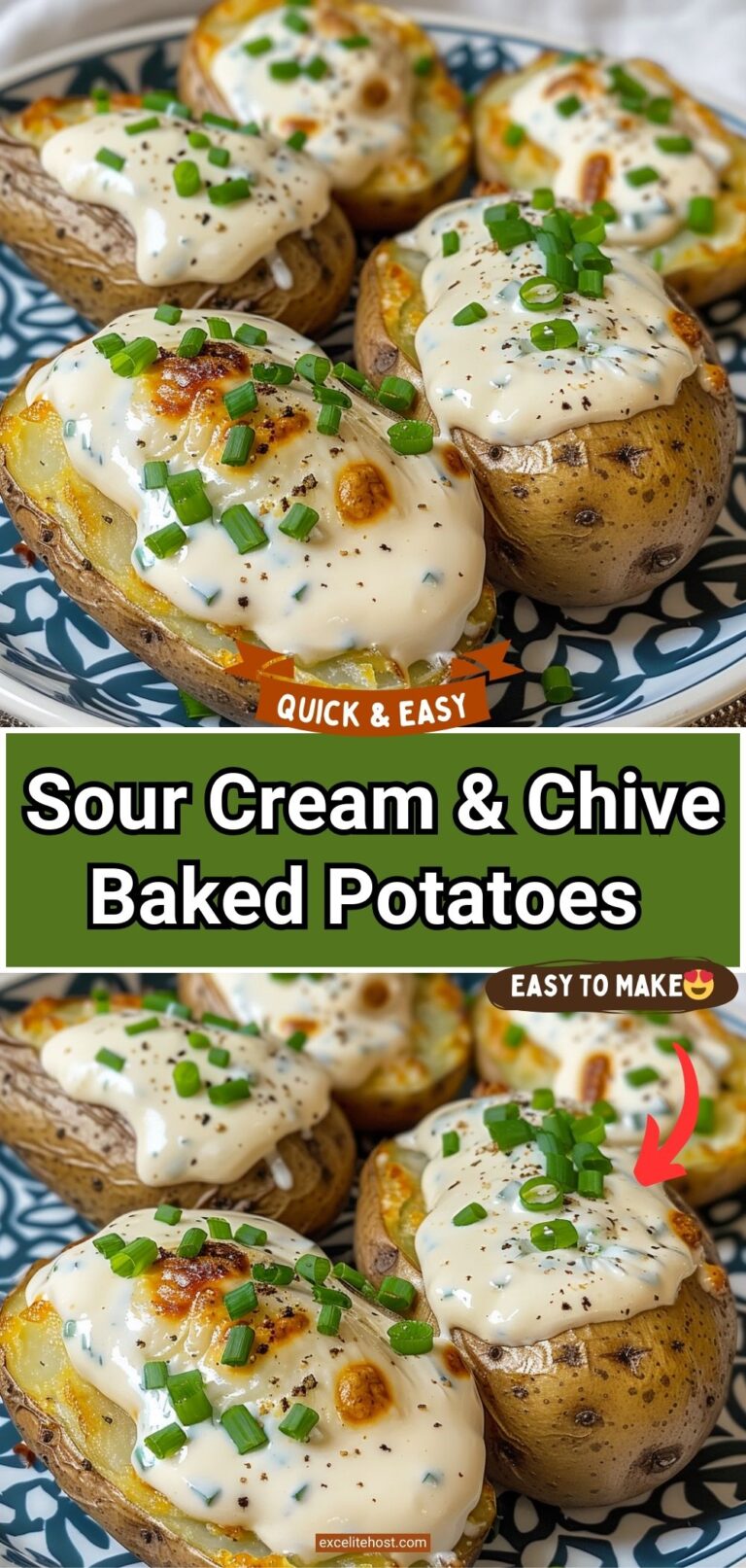 Sour Cream & Chive Baked Potatoes