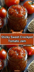 Sticky Sweet Crockpot Tomato Jam