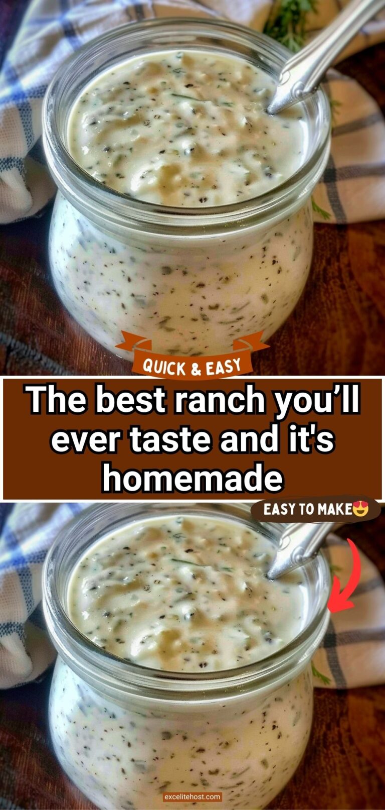 The best ranch you’ll ever taste and it’s homemade