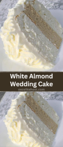 White Almond Wedding Cake