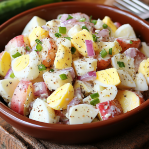 Homemade red potato salad