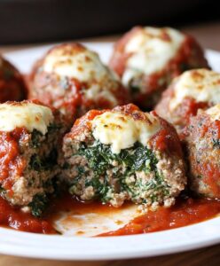 Spinach Garlic Meatballs Stuffed with Mozzarella 468648466_479822675118104_4481126736111324845_n