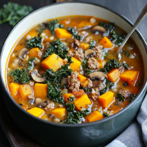 Cozy Autumn Soup with Butternut Squash and Sweet Potato