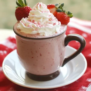 Creamy Strawberry Hot Chocolate Recipe u2116779979_Strawberry_Hot_Chocolate_Fresh_or_frozen_strawber_ddb2516a-6941-482f-8872-305eaf815922_0