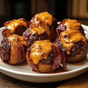 Cheddar-Stuffed BBQ Bacon Bombs