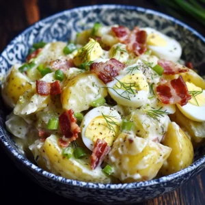 Dill Pickle Potato Salad with Bacon Homemade dill pickle potato salad