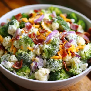 Homemade loaded broccoli salad