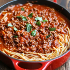 Homemade Spaghetti Sauce with Ground Beef