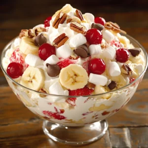 Banana Split Fluff Salad Recipe