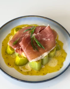 Leeks Vinaigrette with Sauce Gribiche is a delight!