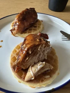Mustard and Maple Glazed Chicken and Waffles Recipe Unveiled! mustard-and-maple-glazed-chicken-and-waffles-v0-dddpvdgreiqe1