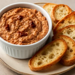 Sun-Dried Tomato Goat Cheese Dip Recipe for Flavor Bliss sun-dried-tomato-garlic-and-goat-cheese-spread-v0-xcu87v31n6ze1