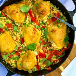 Easy Chicken & Orzo Tray Bake Recipe: Effortless Dinner Delight!