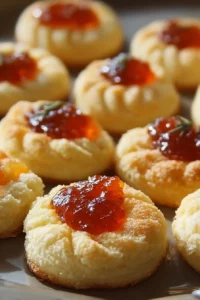 Cheesy Thumbprint Appetizers with Hot Pepper Jelly are Irresistible!