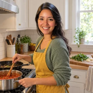 Contact us: Emily in her Excelite Host kitchen