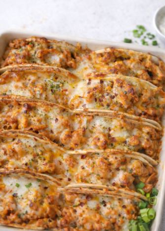 Cheesy Oven-Crispy Chicken Bacon Ranch Tacos
