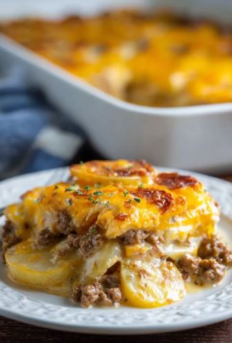 Cheesy Hamburger Potato Casserole (The Ultimate Comfort Food)