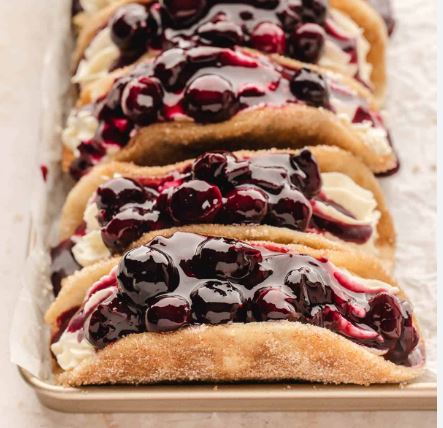 Blueberry Cheesecake Tacos
